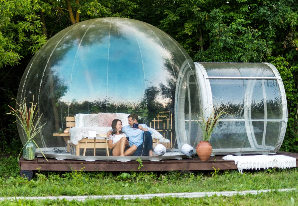 stay in a bubble tent